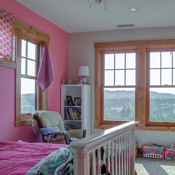 Bedroom in Northwest Lodge by Mike Riddle Construction