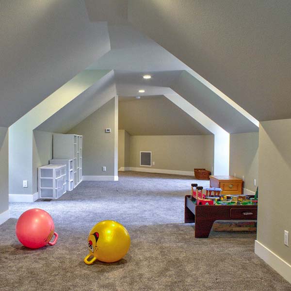 Extra Attic Room in Contemporary Farmhouse by Mike Riddle Construction