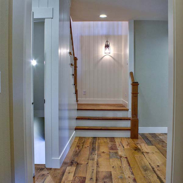 Stairway in Contemporary Farmhouse by Mike Riddle Construction