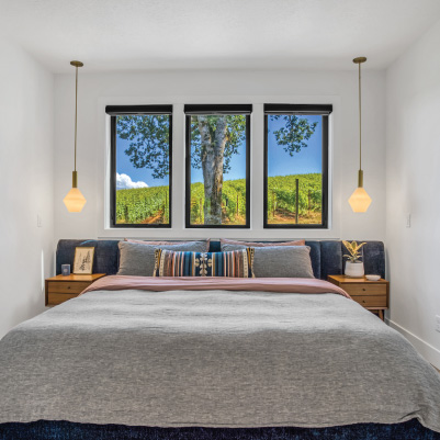 The Bedroom in a Custom Home in Amity, Oregon • Built by Mike Riddle Construction